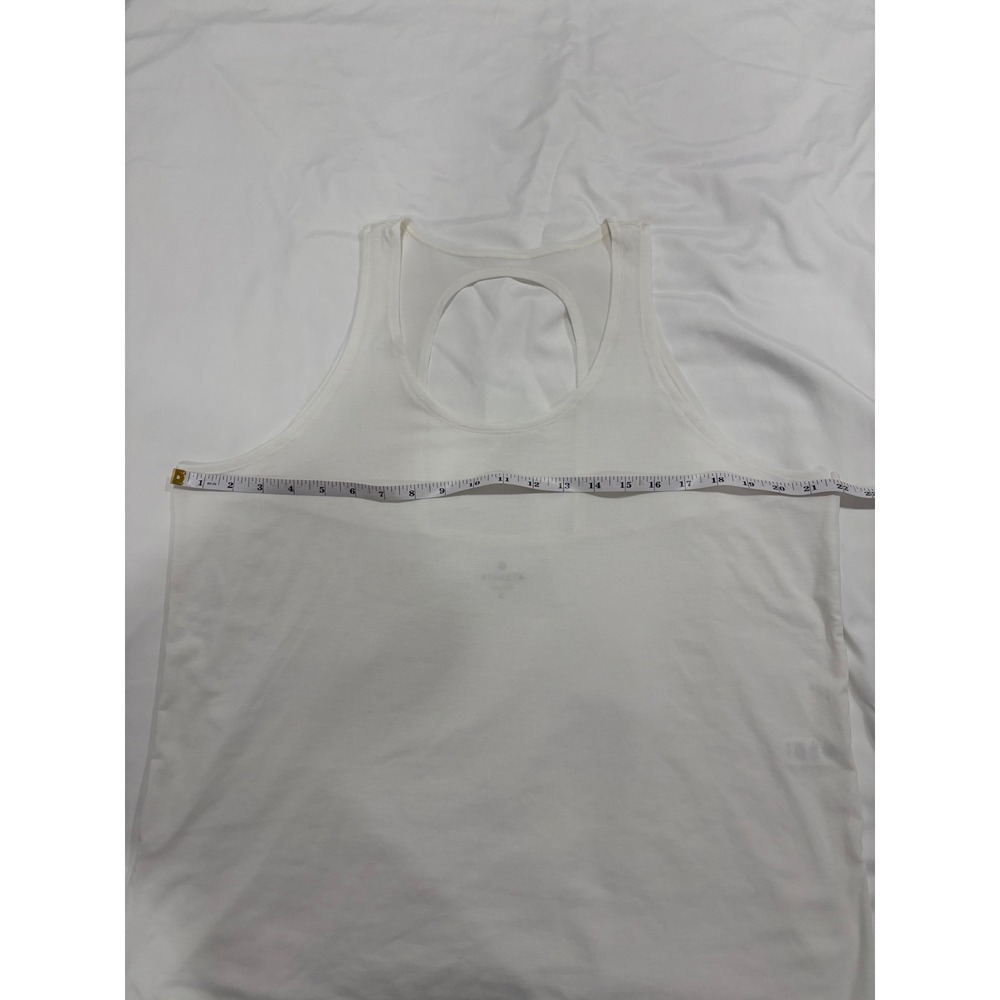 Athleta Open Back Athletic Tank Top White Size Large Lightweight Athleisure - Picture 8 of 9